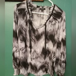 Simply Vera Tunic black and white tie-dye medium